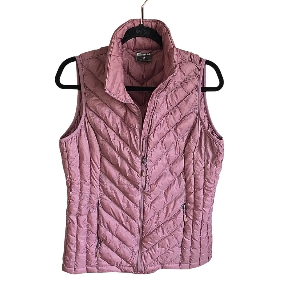 31 Degrees Heat Packable Pink Quilted Puffer Vest Womens Size Medium
